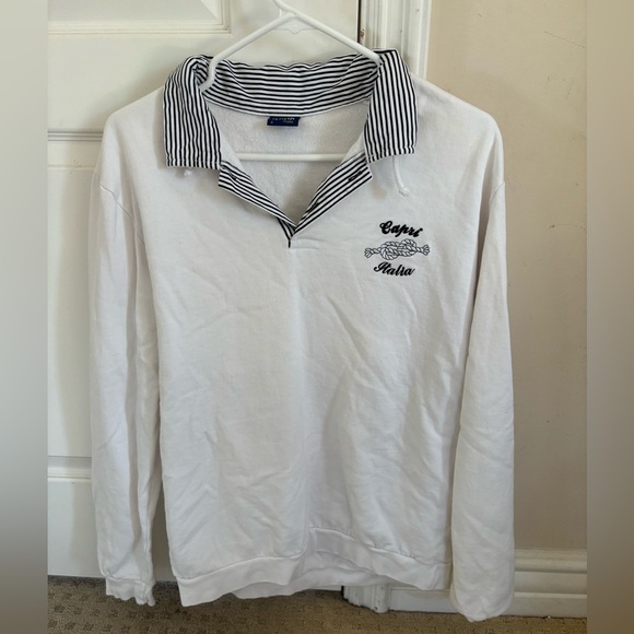 Capri, Italy, quarter-neck sweatshirt, coastal, east coast, old money aesthetic - Picture 1 of 3